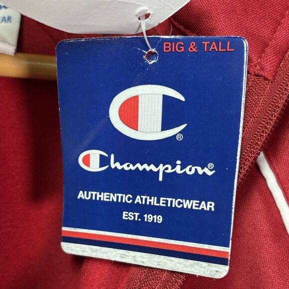 Champion Track Jacket Big & Tall Athletic Red Mens L Tall Athletic NWT Retro Y2K - Picture 10 of 14